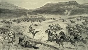 Boer Collection: The Last Stand Made By The Boers Before Kimberley-Charge of British Cavalry, 1900
