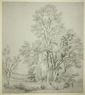 Constable John Prints: A Stand of Elm Trees (recto); A Study of East Bergholt with the Church (verso)