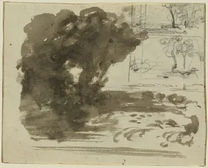 John Varley Prints: A Stand of Trees [recto]. Creator: John Varley I