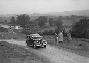 Swac Prints: Standard 12 saloon of Miss I Webber competing in the South Wales Auto Club Welsh Rally