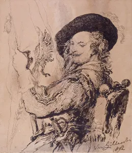 Cavalier Prints: A Standard Bearer, 1892. Artist: Sir John Gilbert