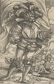 Hans Schäufelein Prints: The Standard Bearer, ca. 1515. Creator: Hans Schaufelein the Elder
