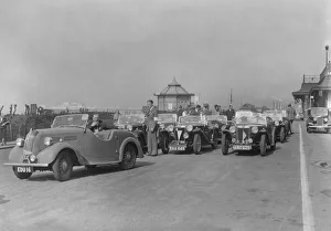 Madeira Drive Prints: Standard Flying 8 of JB Murrell at the RAC Rally, Madeira Drive, Brighton, 1939. Artist