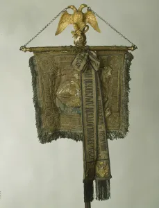 Lifeguards Prints: Standard of the Life-Guards Horse Regiment, 1832. Artist: Flags, Banners and Standards