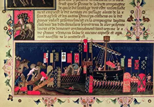 Bibliotheque Nationale Gallery: Standards for gentlemen who go to the Crusade, Miniature in the Order of the Holy Spirit