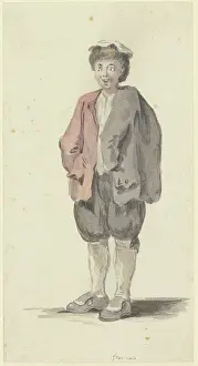 Locals Prints: Standing Black Forest farm boy from the front, c1771-1772. Creator: Georg Melchior Kraus