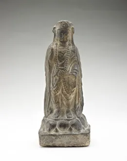 Wei Dynasty Prints: Standing bodhisattva, Period of Division, 550-577. Creator: Unknown