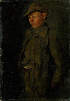 Apprehension Prints: Standing Boy, 1889-1892. Creator: Ladislav Mednyanszky