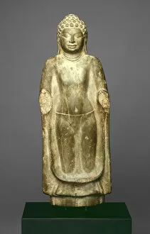 Standing Buddha, Dvaravati period, 8th century. Creator: Unknown