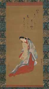 Hanging Scrol Prints: Standing Courtesan, ca. 1720. Creator: Tosendo Rifu