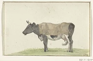 Jean Bernard Prints: Standing cow with blanket, facing left, 1816. Creator: Jean Bernard