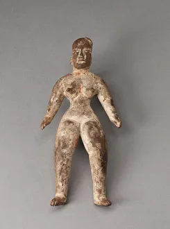 Ceramic And Pigment Prints: Standing Female Figure, 1200 / 600 B. C. Creator: Unknown