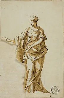 Raising Prints: Standing Female Figure with Right Arm Raised