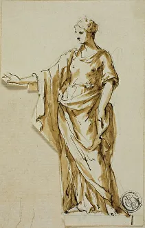 Raising Prints: Standing Female Figure with Right Arm Raised