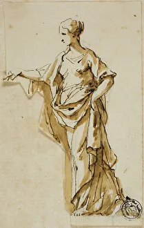 Raising Prints: Standing Female Figure with Right Hand Raised