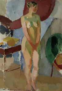 Modest Prints: Standing Female Nude, 1918-1920. Creator: Karl Isakson