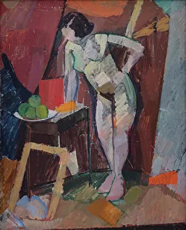 Life Model Prints: Standing Female Nude, 1923. Creator: Edvard Weie
