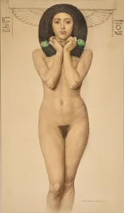 Standing female nude. Creator: Grabwinkler; Paul (1880-1946)