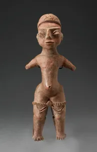 Ceramic And Pigment Prints: Standing Figure, c. A. D. 400. Creator: Unknown