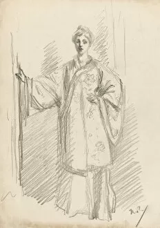 Standing Figure in a Chinese Gown, 1890-94. Creator: Theodore Roussel