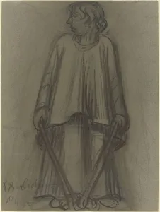Standing Figure with Extinguished Torches, 1922. Creator: Ernst Barlach