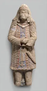 Persian Prints: Standing Figure with Jeweled Headdress, Iran, 12th-early 13th century. Creator: Unknown