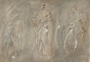 Francesco Primaticcio Collection: Three Standing Figures, 16th century. Creator: Unknown