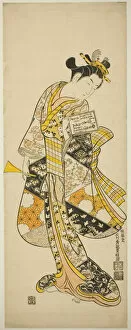 Comb Collection: Standing Geisha, c. 1748. Creator: Ishikawa Toyonobu