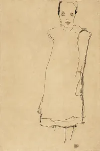 Schiele Prints: Standing girl, 1911. Creator: Schiele, Egon (1890-1918)
