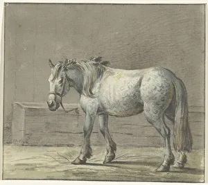Jean Bernard Prints: Standing horse in a stable, left, 1810-1816. Creator: Jean Bernard