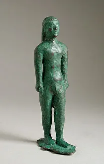 Kouros Prints: Standing Kouros Figurine, 6th century BCE or modern. Creator: Unknown