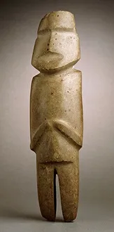 Mesoamerica Prints: Standing Male Figure (image 1 of 2), 500 B.C.-A.D. 1000. Creator: Unknown
