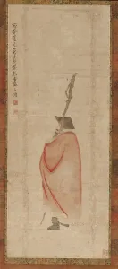 Standing man in a red coat, Qing dynasty, (18th century ?). Creator: Luo Ping Standing man in a red coat, Qing dynasty, (18th century ?). Creator: Luo Ping