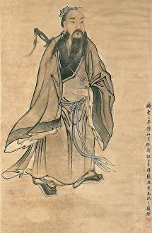 Kimonos Prints: A standing man, (unknown date). Creator: Unknown