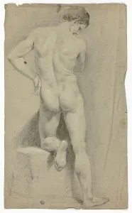 Bottom Prints: Standing Nude from the Back, n.d. Creator: John Downman