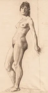 Otto H Bacher American Prints: Standing Nude Model. Creator: Otto H. Bacher (American, 1856-1909)
