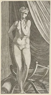 Davent Leon Prints: Standing Nude Woman, 1540-56. Creator: Leon Davent