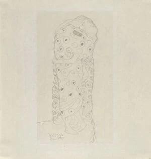 Relationship Gallery: Standing Pair of Lovers, 1907-1908. Creator: Klimt, Gustav (1862-1918)