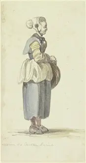 Locals Prints: Standing peasant woman in Zurich