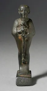 Late Period Prints: Standing Ptah Figurine, Late Period-Ptolemaic Period (probably between 380-100 BCE)