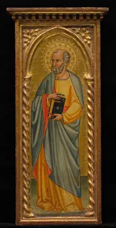 Late 19th Early 20th Century Prints: Standing Saint and Saint in Red Cloak (pair)