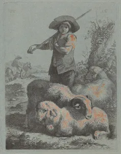 Francesco Londonio Prints: Standing Shepherd, 1760. Creator: Francesco Londonio
