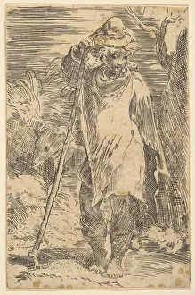 Standing Shepherd, early 16th century. Creator: Attributed to Parmigianino Standing Shepherd, early 16th century. Creator: Attributed to Parmigianino