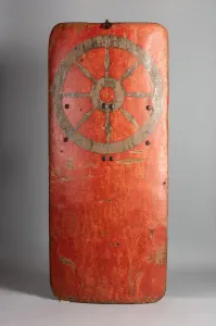 Gesso Prints: Standing Shield, German, Erfurt, possibly early 14th century. Creator: Unknown