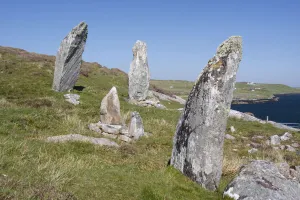 Megalithic Prints: Standing stones, Great Bernera, Isle of Lewis, Outer Hebrides, Scotland, 2009