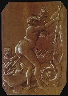 Baldung Baldung Grien Collection: Standing Witch with Monster