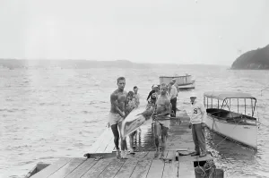 Rower Prints: Stanford Varsity, between c1910 and c1915. Creator: Bain News Service