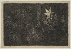 The Star of Kings: A Night Piece, ca. 1651. Creator: Rembrandt Harmensz van Rijn The Star of Kings: A Night Piece, ca. 1651. Creator: Rembrandt Harmensz van Rijn