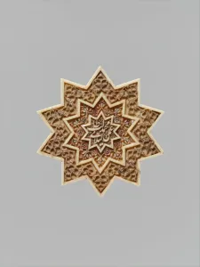Ivories And Bone Prints: Star-Shaped Plaque, Iran, first half 16th century. Creator: Muhammad Talib Gilani