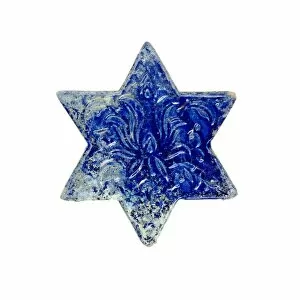 Star Shaped Gallery: Star Tile with Lotus Flower, ilkhanic dynasty (1256-1353), late 13th or 14th century